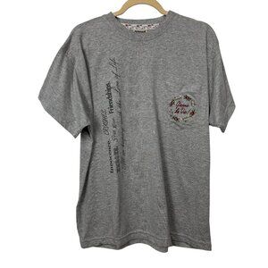 Vintage Gerard Works M "Jaime La Vie" Embroidered T-Shirt Grandmacore